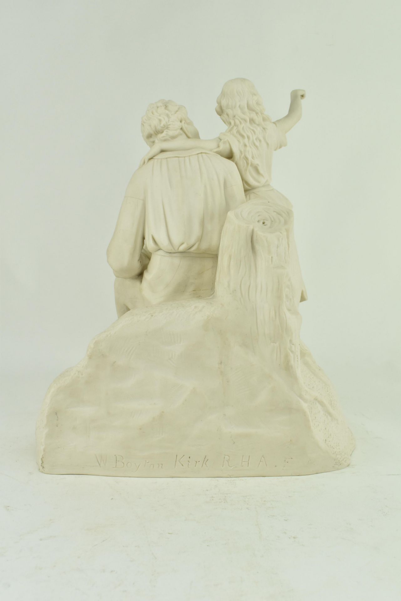 AFTER WORCESTER - PARIAN PORCELAIN FIGURE OF UNCLE TOM & EVA - Image 3 of 6