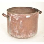 19TH CENTURY COPPER TWIN HANDLED CAULDRON POT