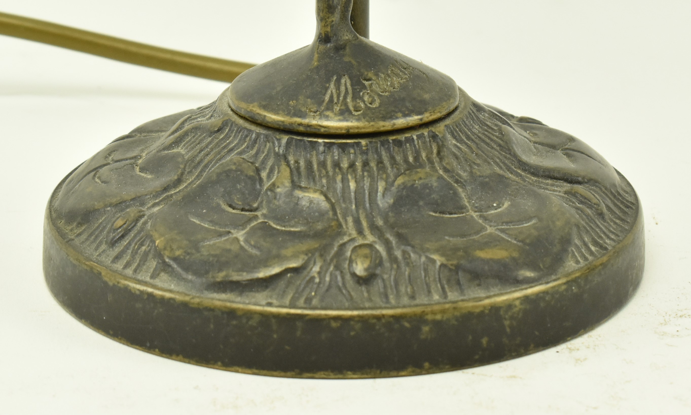 AFTER AUGUSTE MOREAU - ART NOUVEAU STYLE SPELTER DESK LAMP - Image 5 of 7