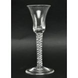 CIRCA 1760 GEORGE III MERCURY TWIST WINE GLASS