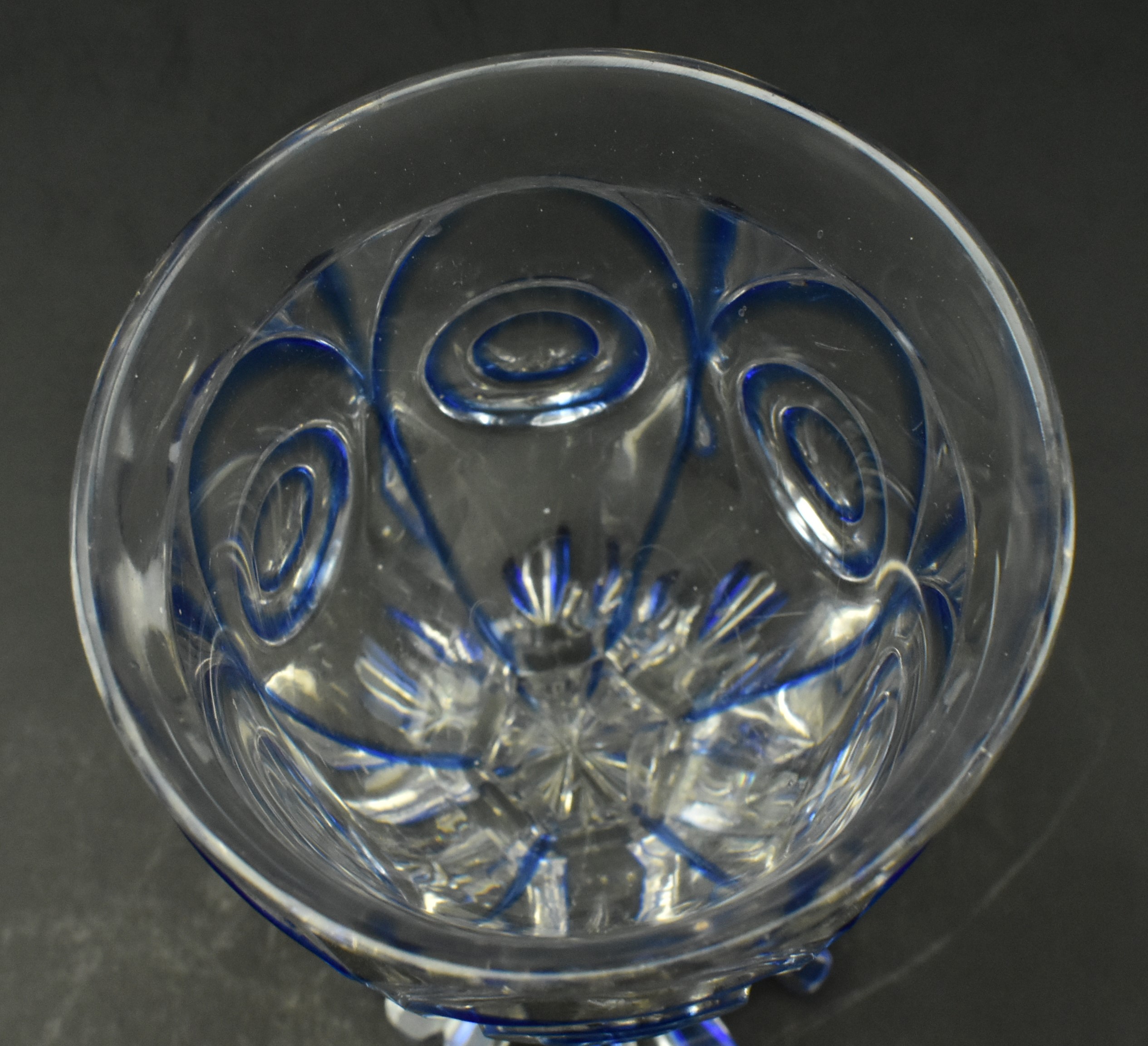 19TH CENTURY BIEDERMEIER STYLE BOHEMIAN FLASH GLASS GOBLET - Image 2 of 6