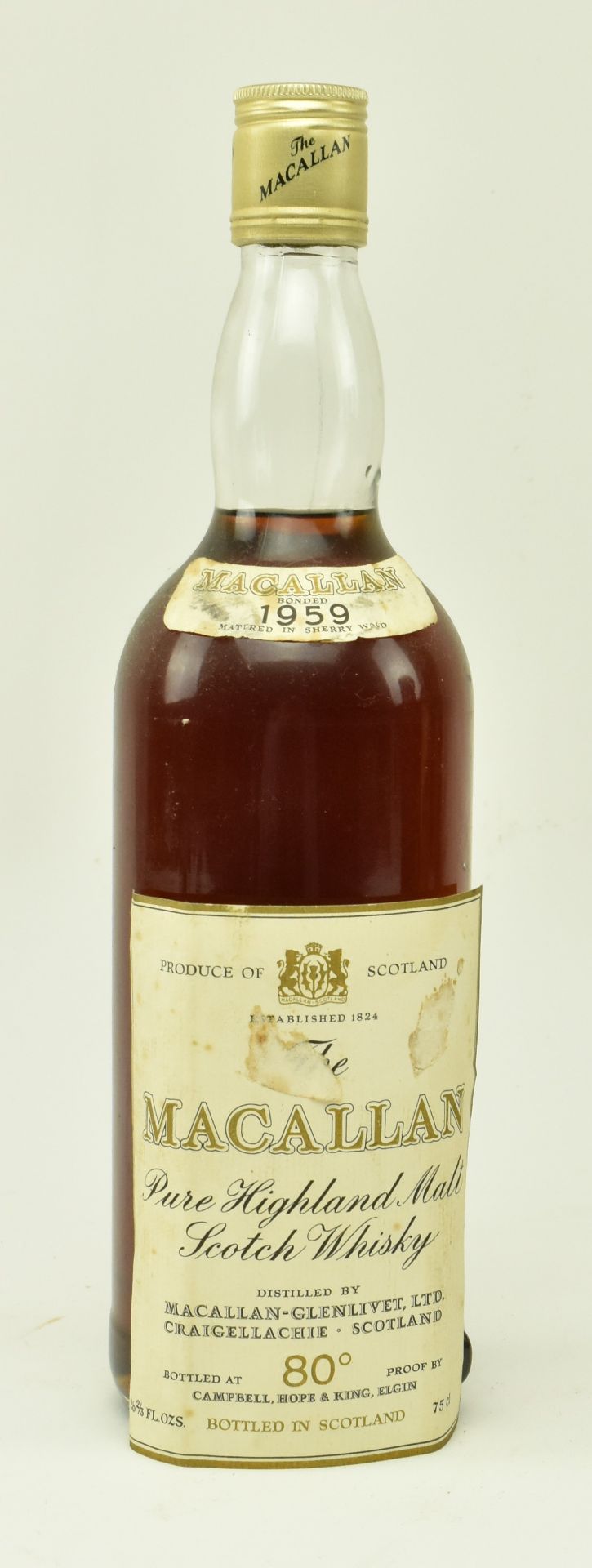 1959 BOTTLE OF MACALLAN VINTAGE PURE HIGHLAND SCOTCH WHISKY