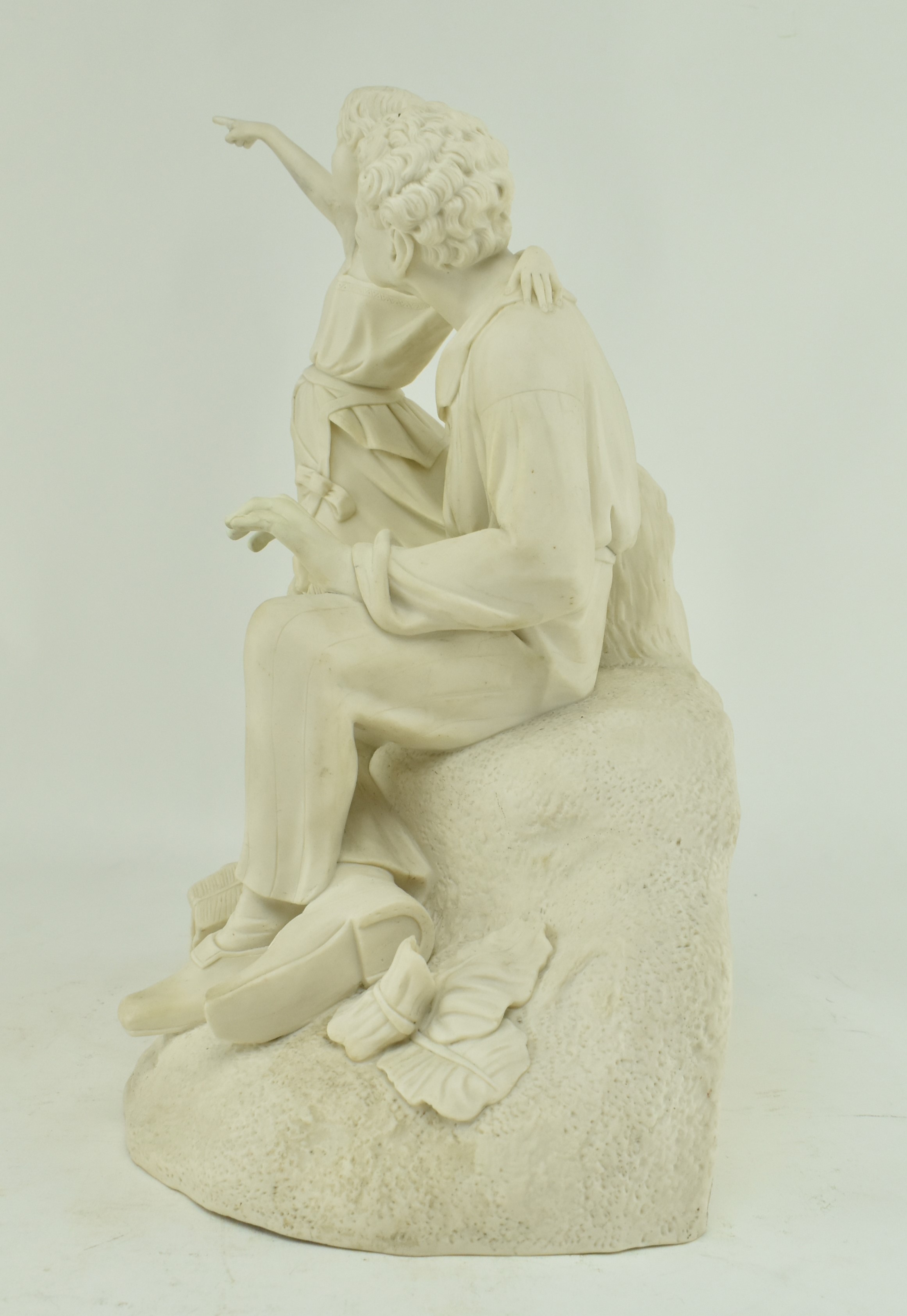 AFTER WORCESTER - PARIAN PORCELAIN FIGURE OF UNCLE TOM & EVA - Image 5 of 6