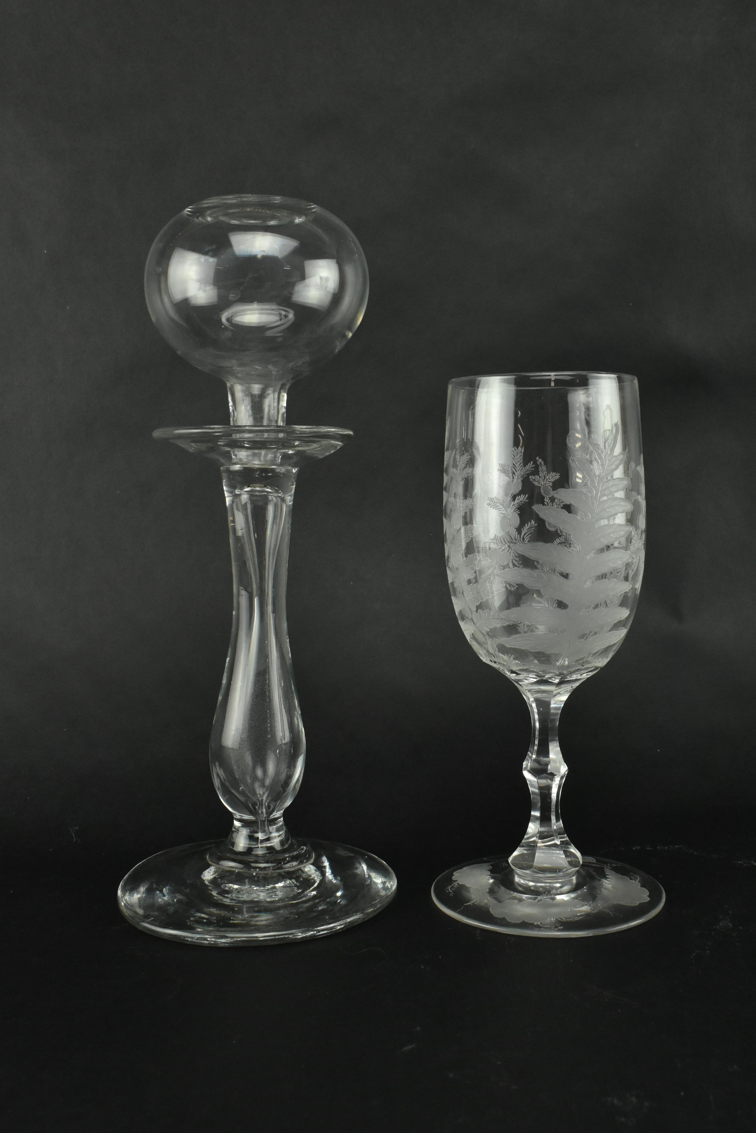 SEVEN 19TH CENTURY HAND MADE GLASSWARE ITEMS - Bild 13 aus 15