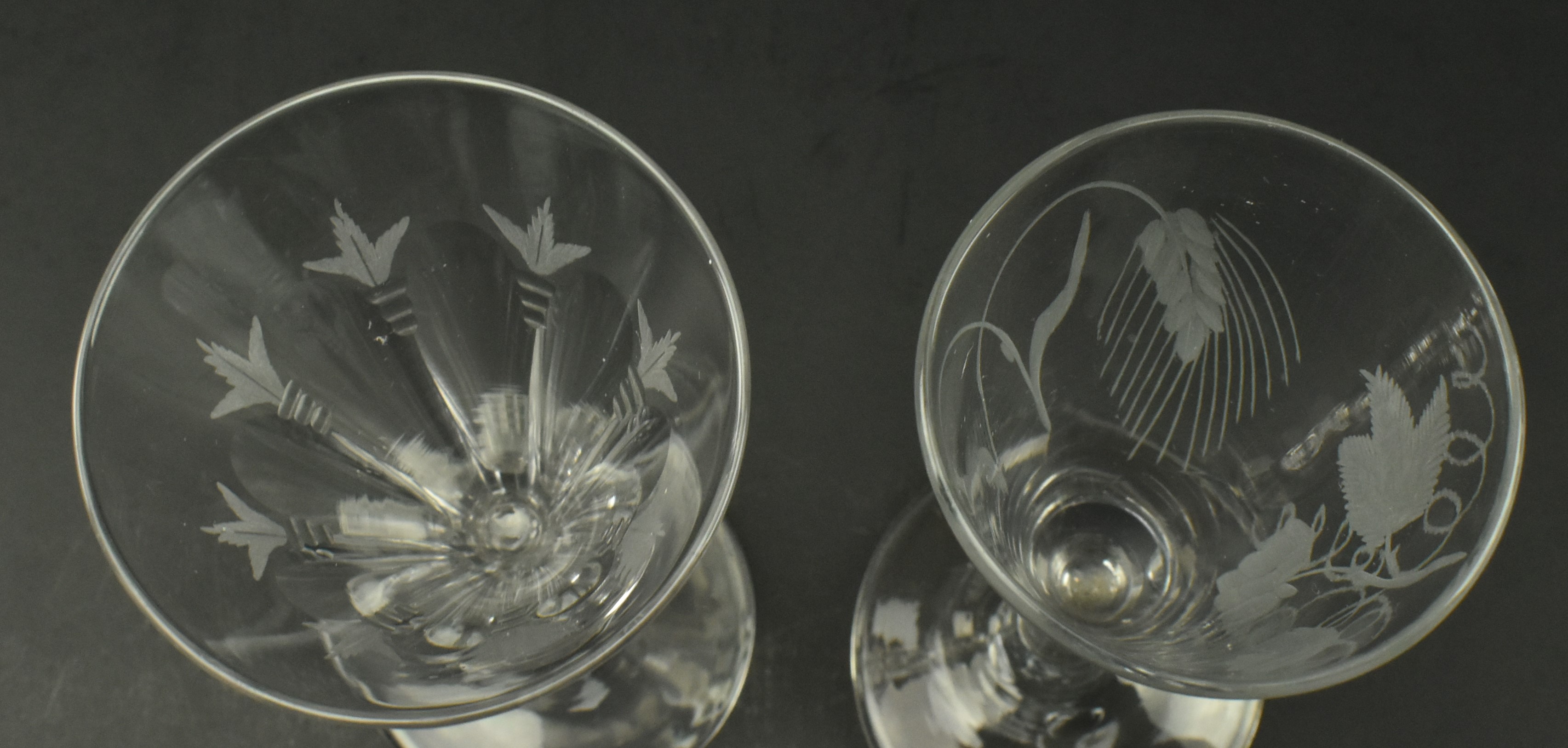 NINE LATE GEORGE III & LATER HAND BLOWN DRINKING GLASSES - Image 9 of 10