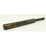 VICTORIAN 19TH CENTURY HAND PAINTED WOOD TRUNCHEON