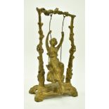 AFTER AUGUSTE MOREAU - ART DECO STYLE BRONZE GIRL ON SWING