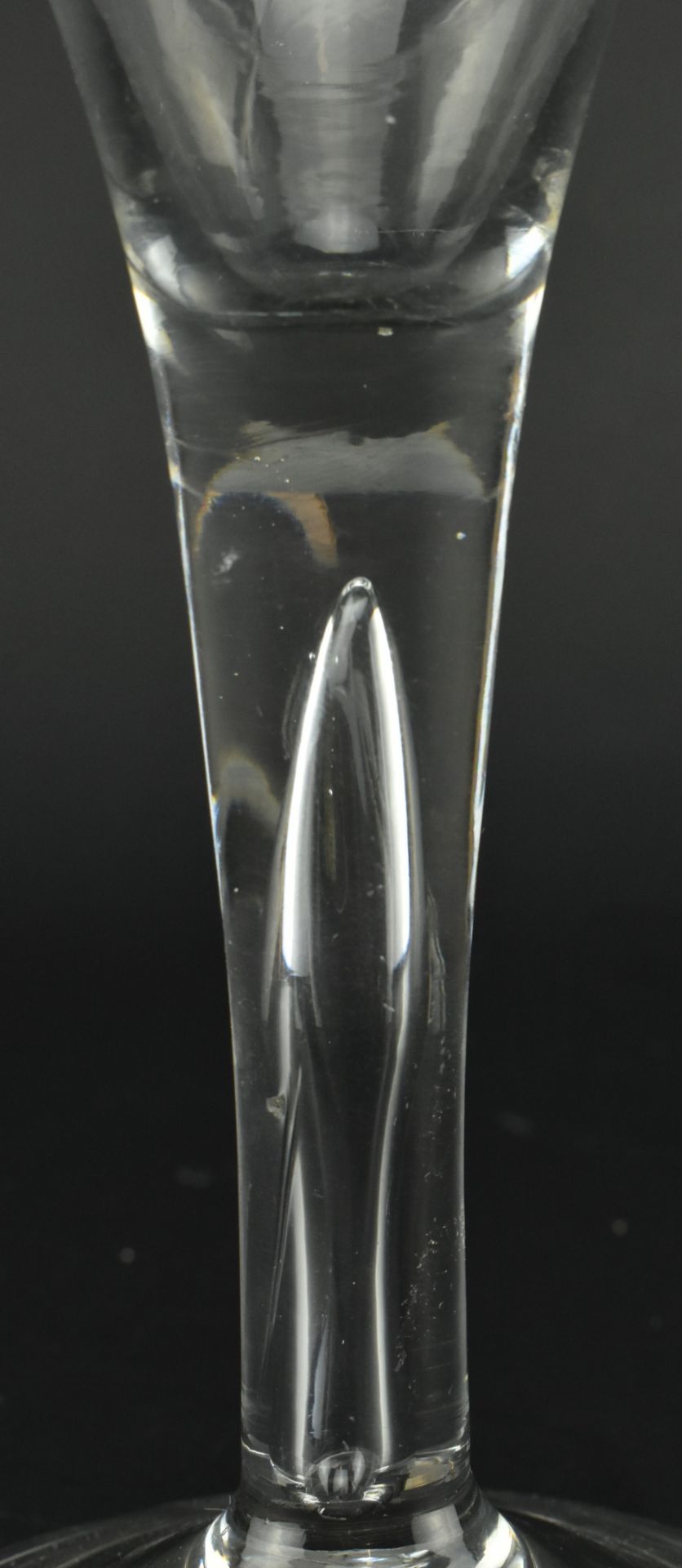 GEORGE II C.1750 HAND BLOWN BUBBLE STEM WINE GLASS - Image 4 of 6