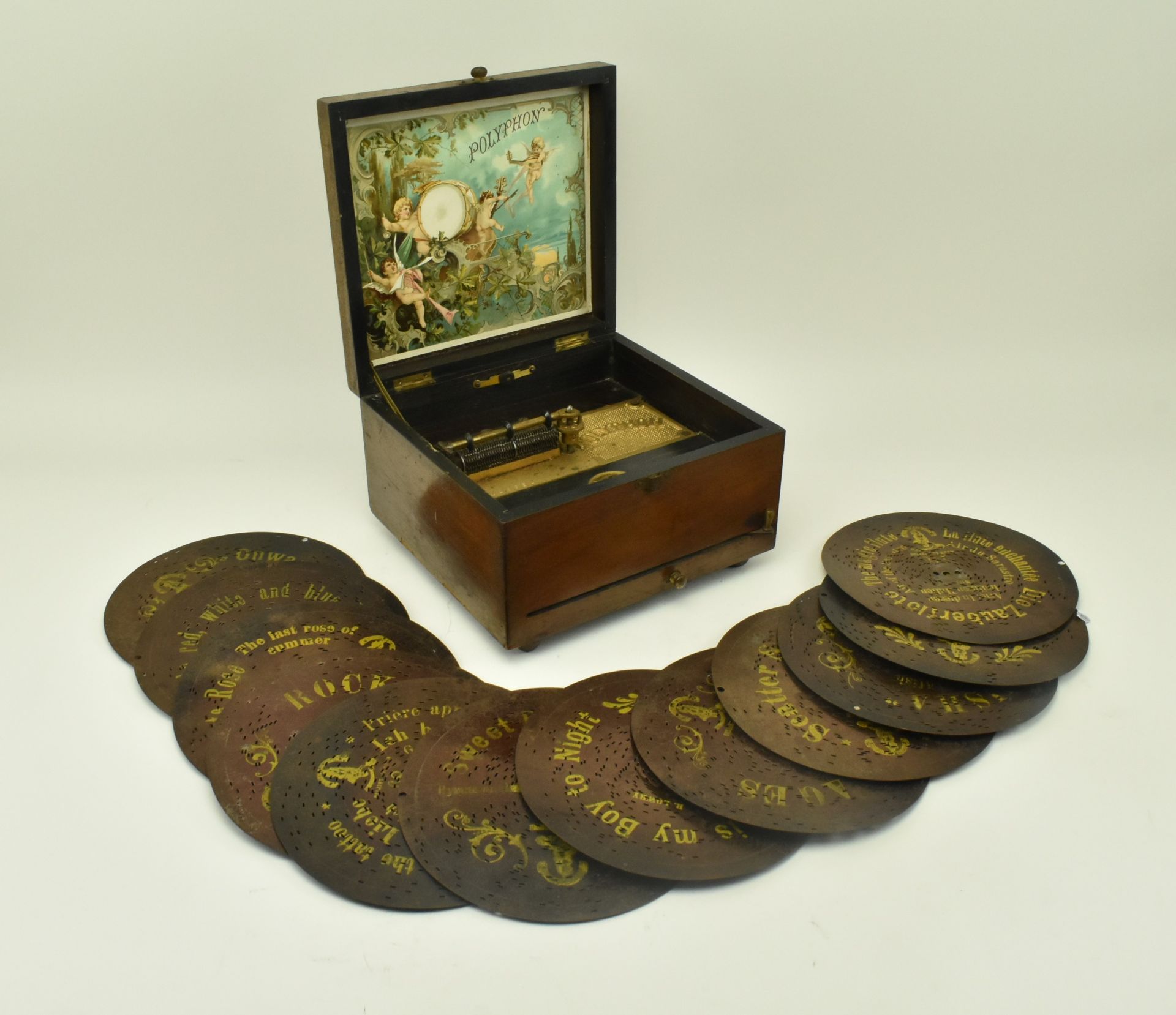 FRENCH 19TH CENTURY POLYPHON DISC MUSIC BOX - Image 2 of 10