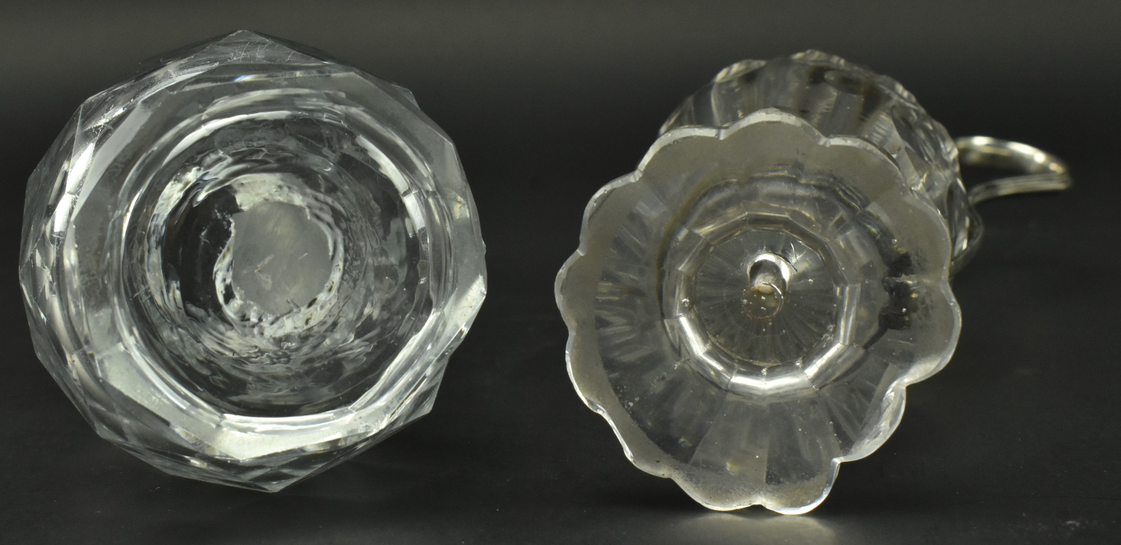 SEVEN 19TH CENTURY SILVER MOUNTED GLASS CRUET BOTTLES - Image 12 of 13