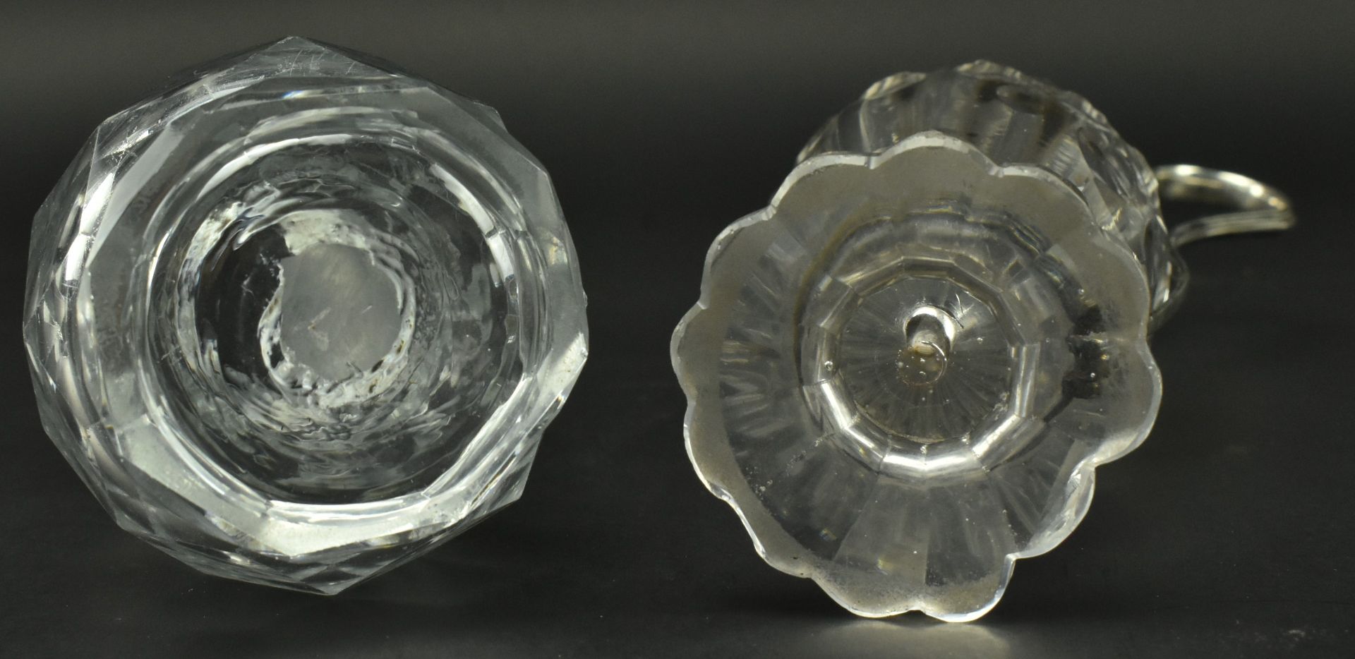SEVEN 19TH CENTURY SILVER MOUNTED GLASS CRUET BOTTLES - Bild 12 aus 13
