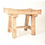 LATE 19TH CENTURY BEECH BUTCHER' S BLOCK TABLE