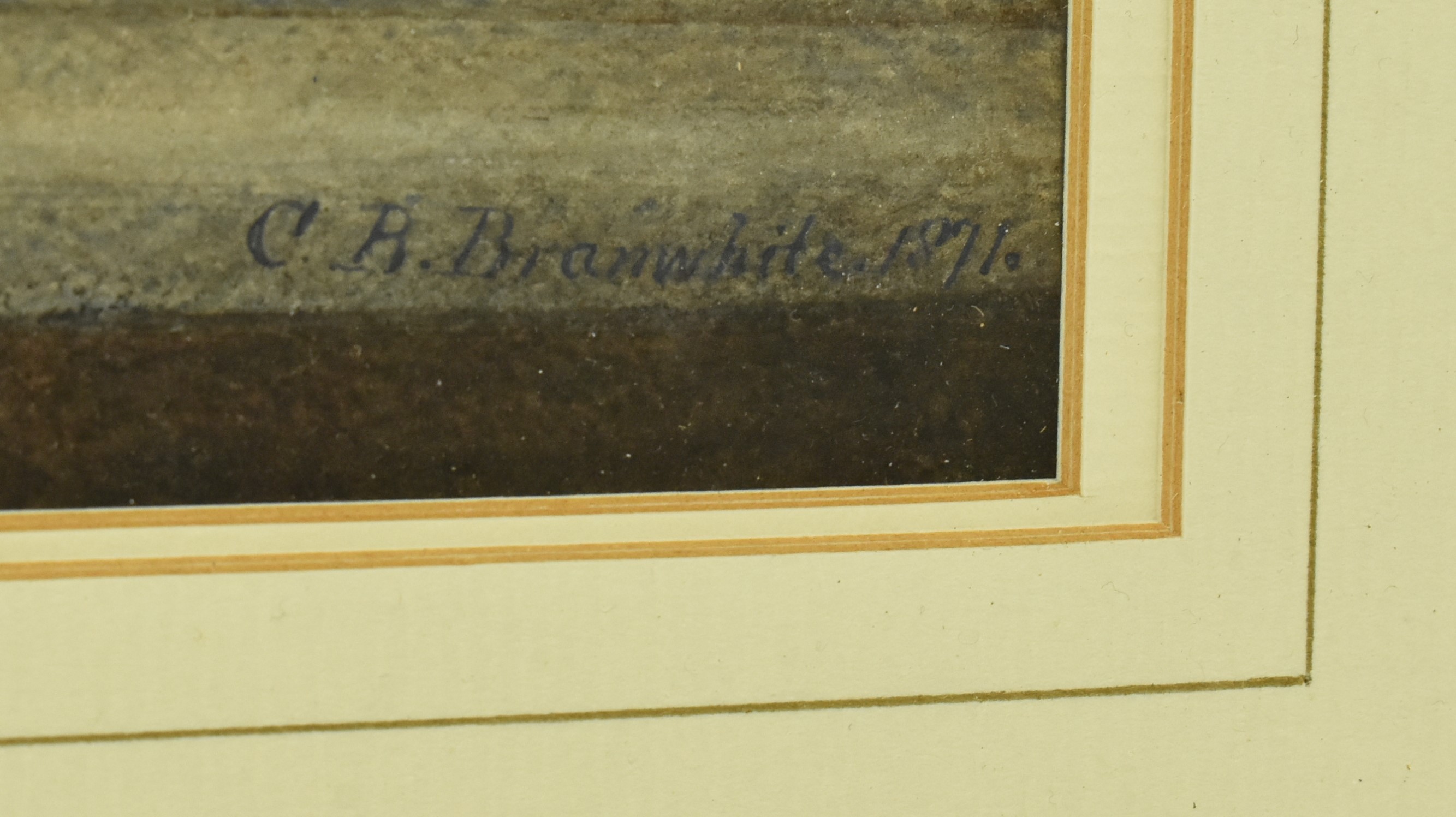 19TH CENTURY CHARLES BROOKE BRANWHITE WATERCOLOUR - Image 3 of 4