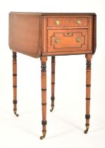 GEORGE III MAHOGANY DROP LEAF LADIES WORK TABLE