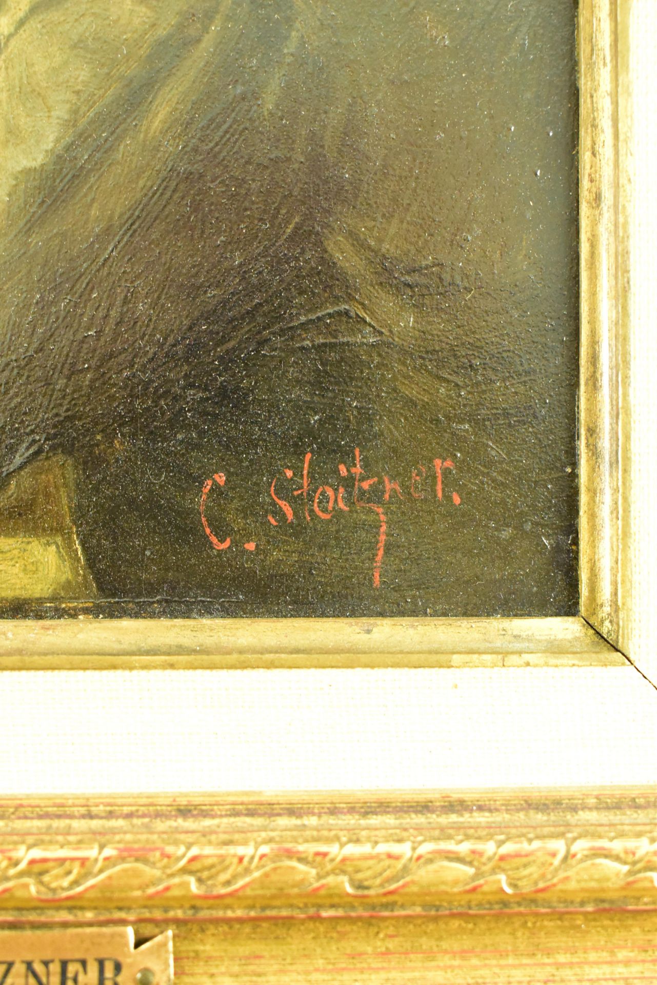 COSTANTIN STOITZNER (1863-1933) - TWO OIL ON BOARD PORTRAITS - Bild 5 aus 6