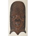 LARGE EAST AFRICAN MALAWI CARVED WOOD MASK