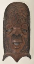 LARGE EAST AFRICAN MALAWI CARVED WOOD MASK