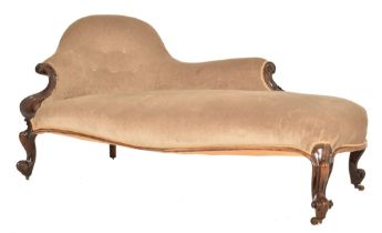 19TH CENTURY VICTORIAN CHESTERFIELD CHAISE LOUNGE