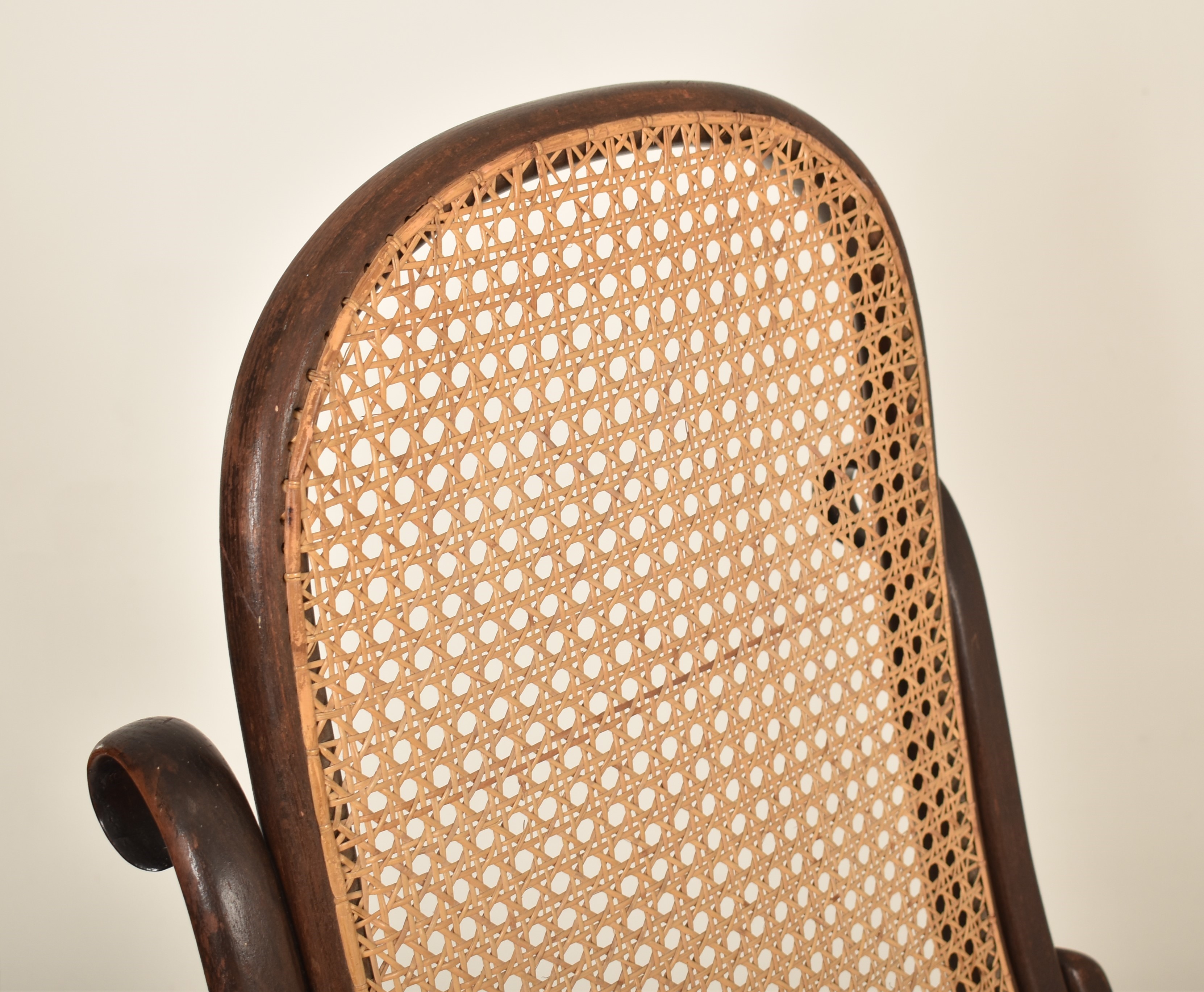 THONET - EARLY 20TH CENTURY BENTWOOD & CANE FIRESIDE ARMCHAIR - Image 2 of 7
