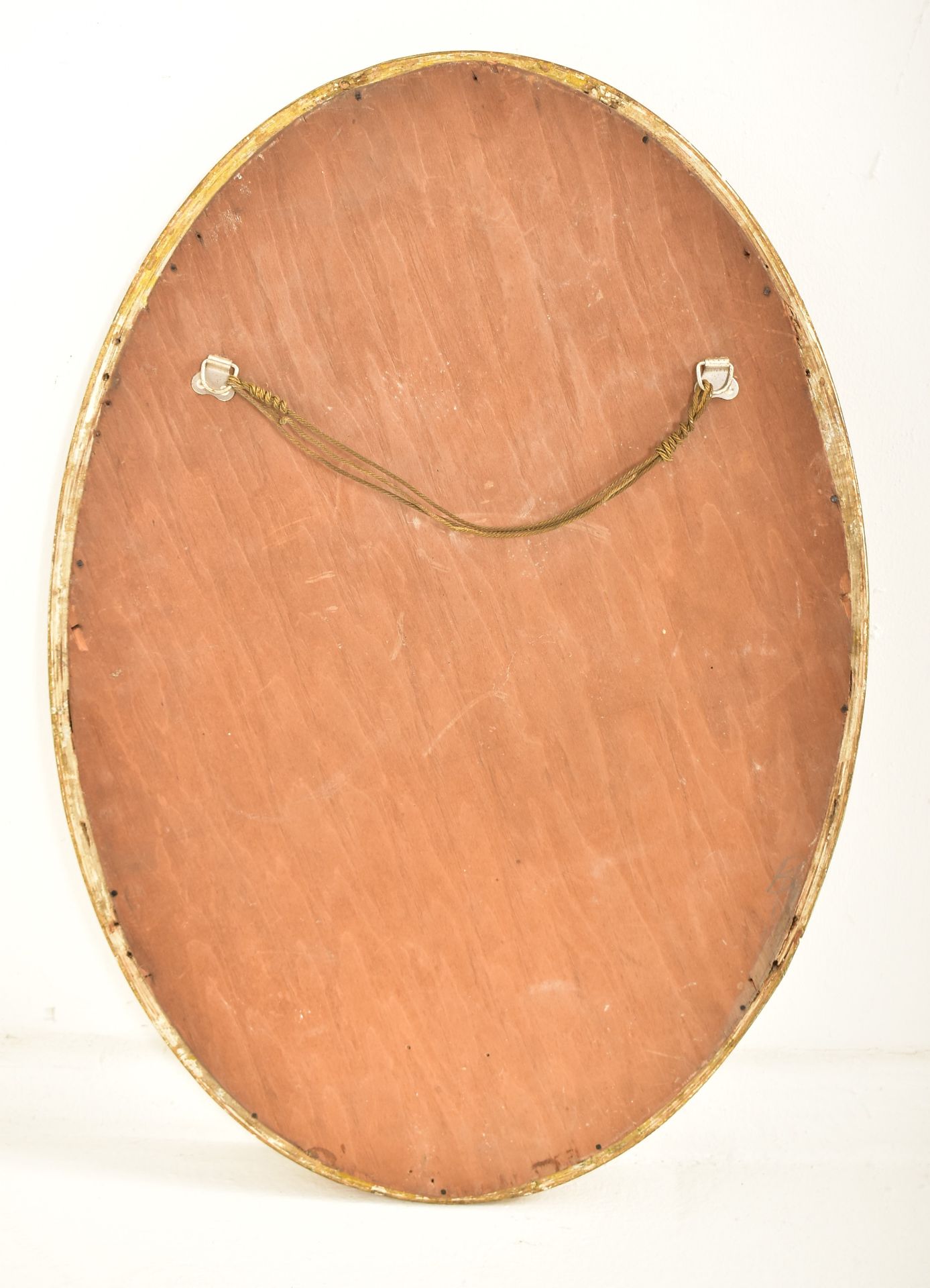 PAIR OF LATE VICTORIAN GILT GESSO & WOOD OVAL WALL MIRRORS - Bild 3 aus 5
