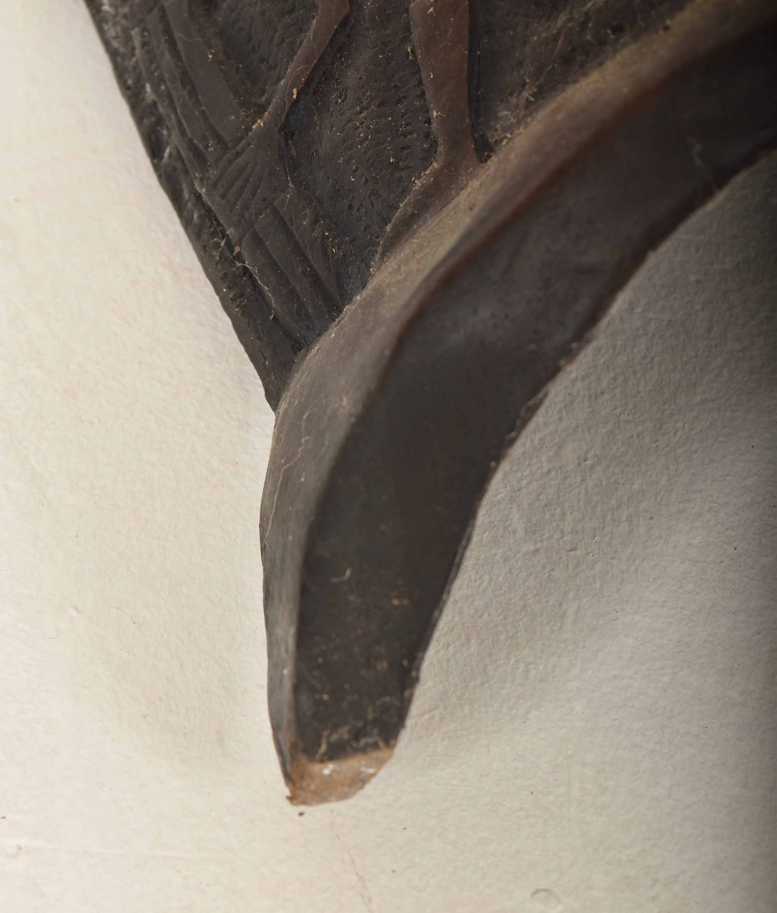 LARGE EAST AFRICAN MALAWI CARVED WOOD MASK - Image 3 of 5