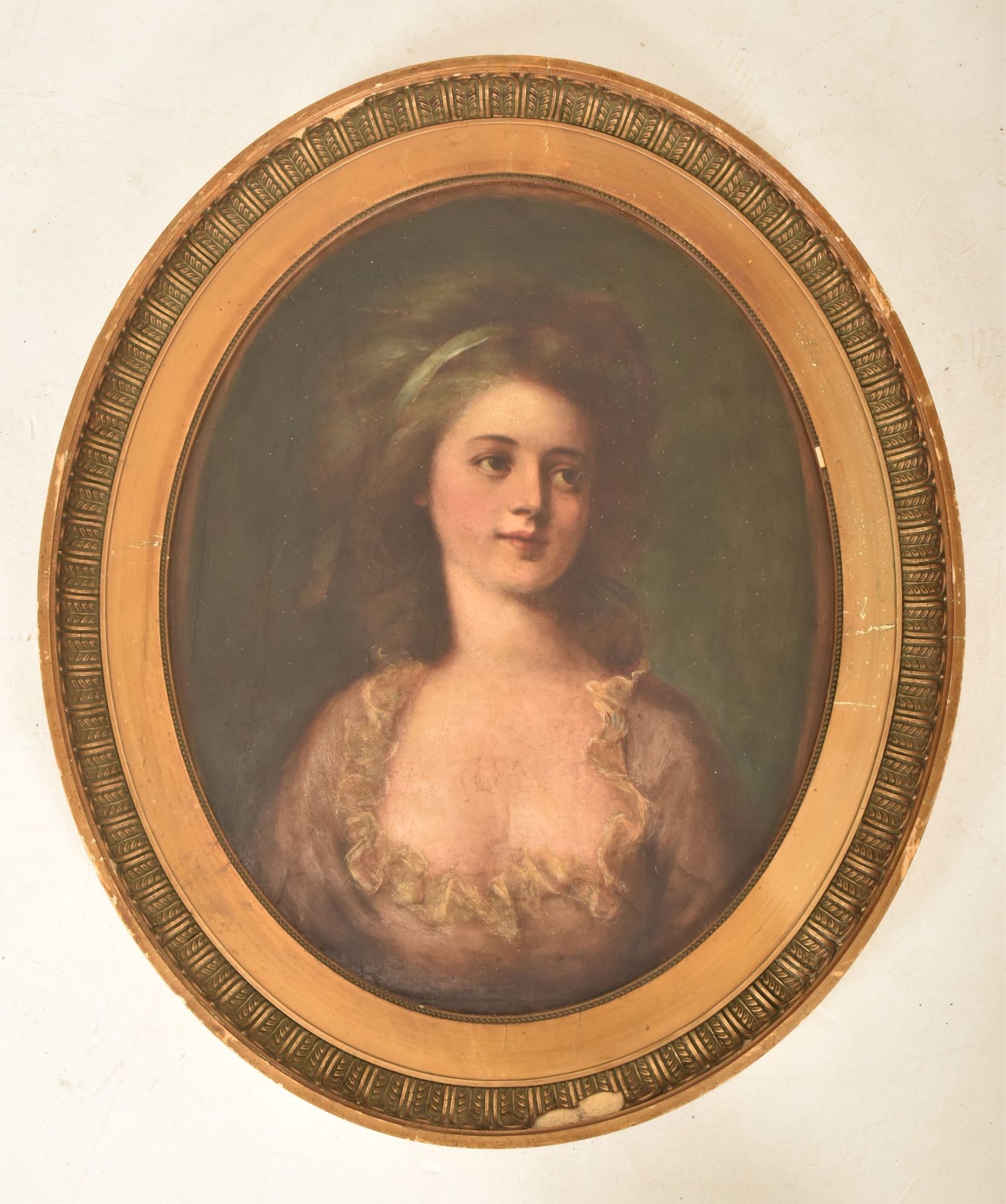 FRENCH SCHOOL - 18TH CENTURY OIL ON BOARD PORTRAIT PAINTING