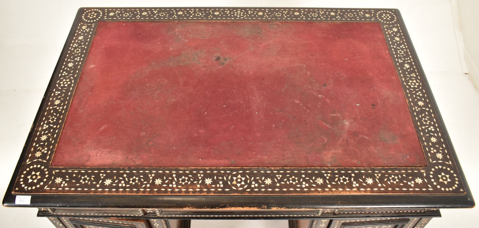 ITALIAN 19TH CENTURY EBONISED & BONE INLAID WRITING DESK - Image 2 of 7