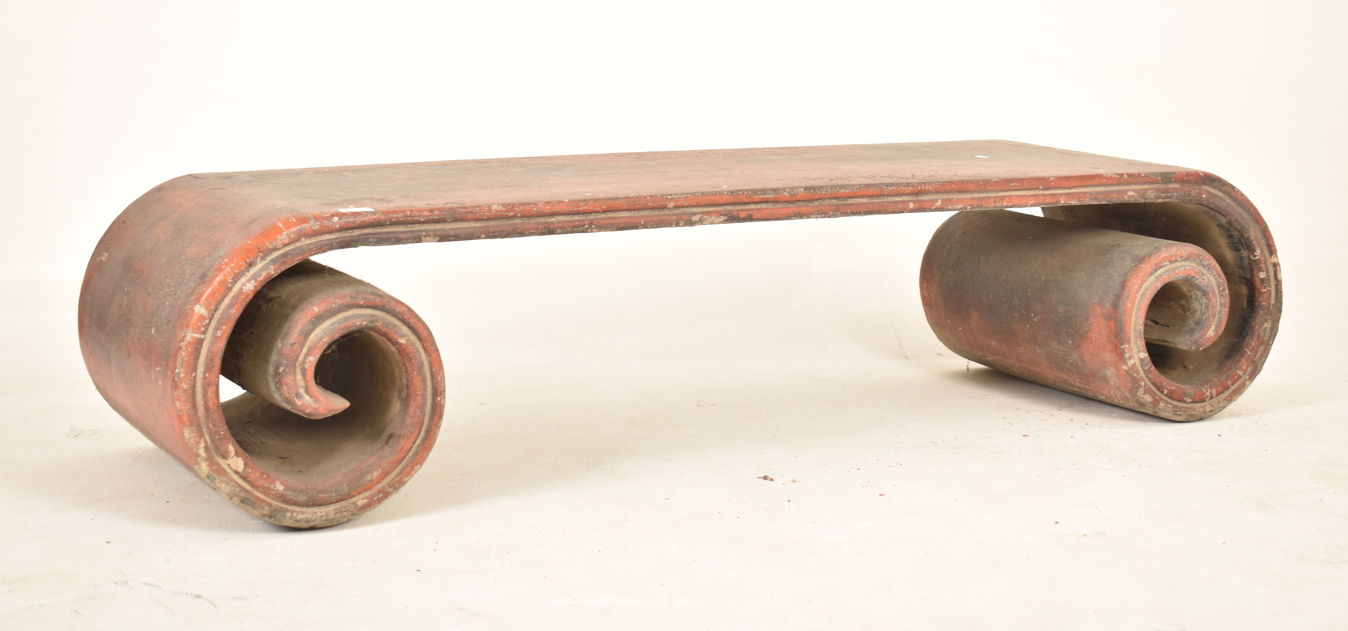 CHINESE EARLY 20TH CENTURY SHANXI PROVINCE SCROLL LOW TABLE