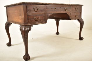 GILL & REIGATE OF LONDON - MAHOGANY PARTNERS WRITING DESK