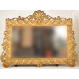 19TH CENTURY CONTINENTAL ROCOCO STYLE GILT WOOD MIRROR