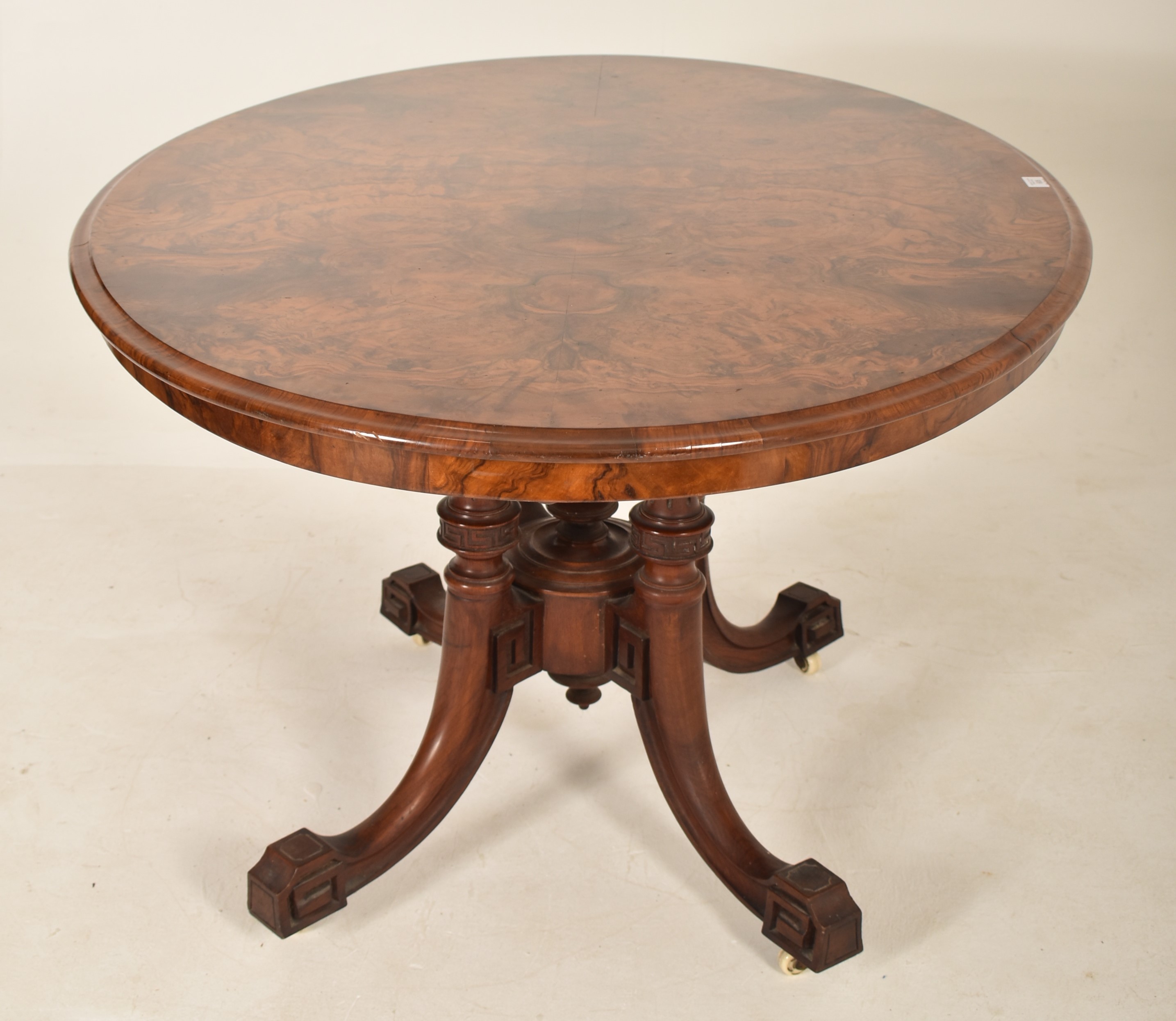 19TH CENTURY HIGH VICTORIAN WALNUT OVAL TILT TOP TABLE - Image 7 of 7