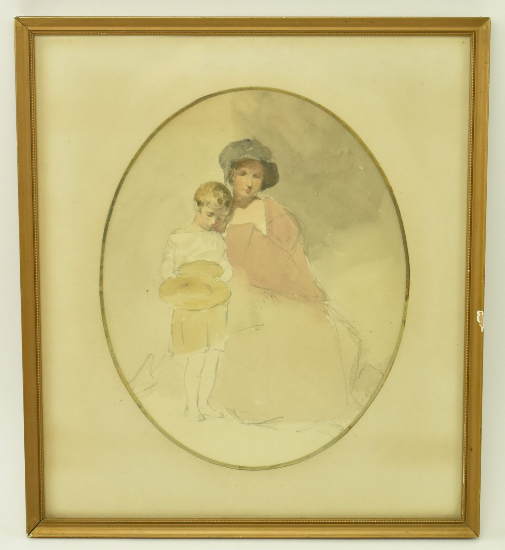 ATTR. CLARKSON STANFIELD - MOTHER & CHILD WATERCOLOUR - Image 2 of 4