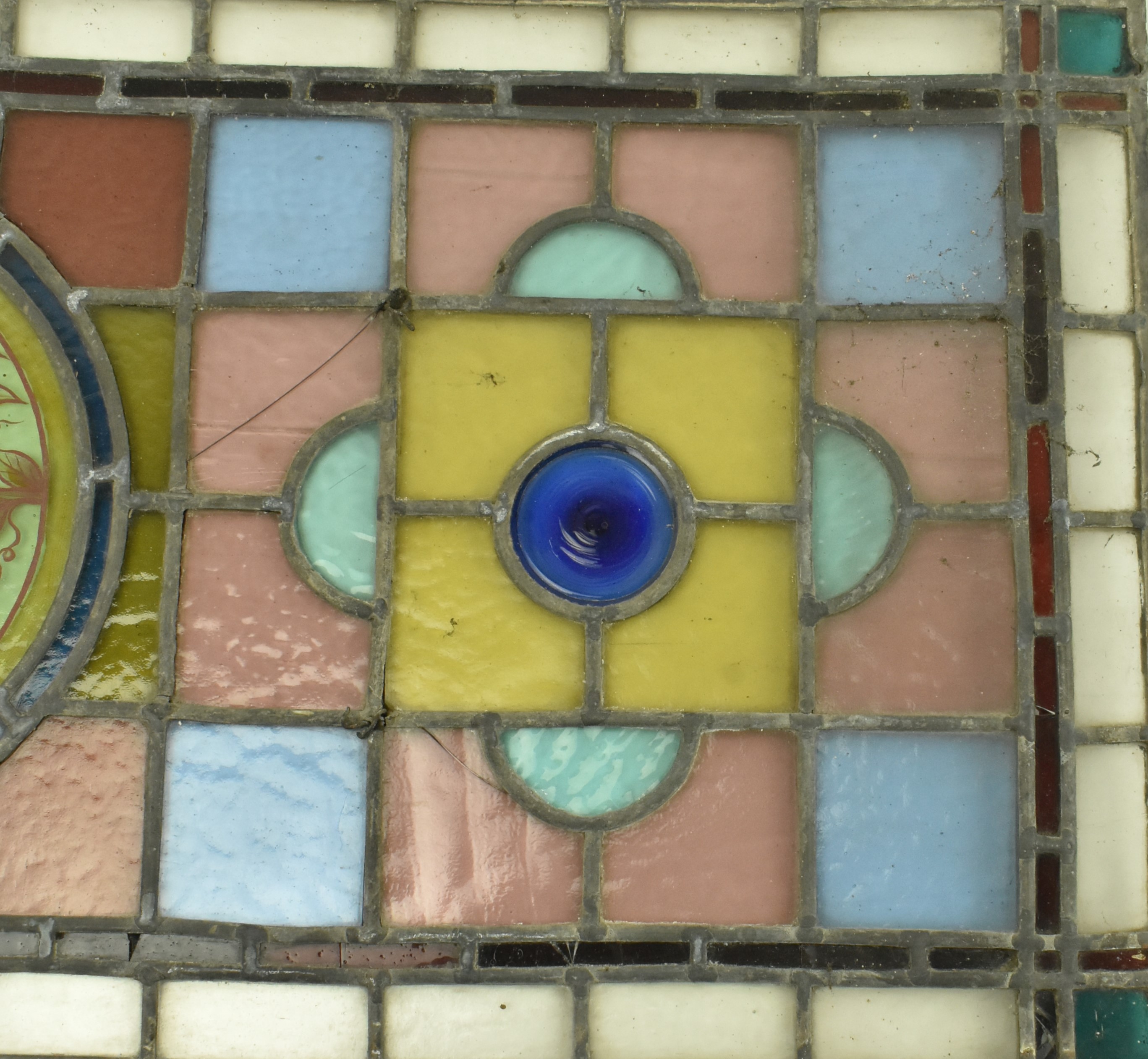 VICTORIAN COLOURED STAINED GLASS WINDOW FEATURE PANEL - Image 3 of 7