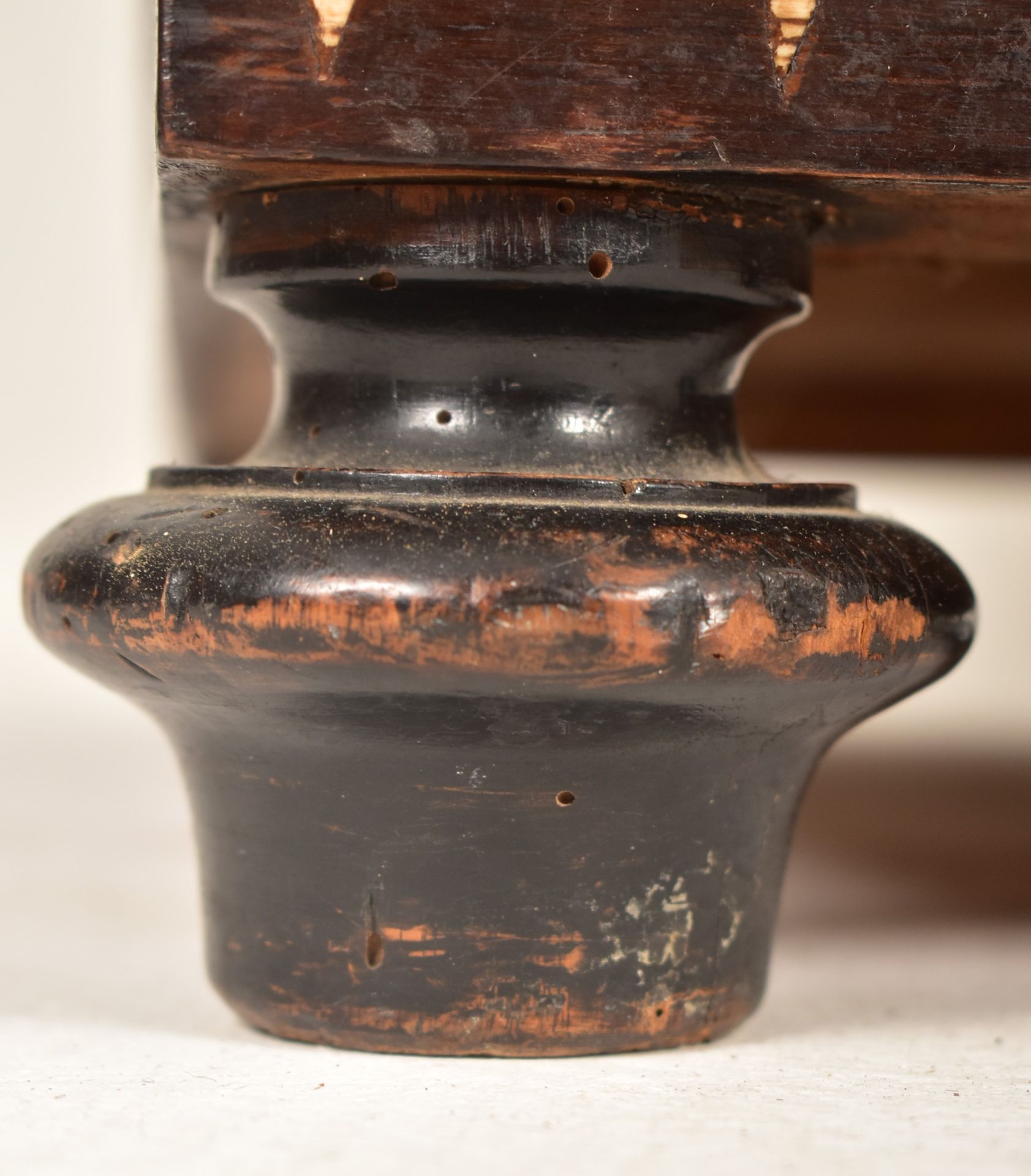 ITALIAN 19TH CENTURY EBONISED & BONE INLAID WRITING DESK - Image 6 of 7