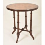 LATE 19TH CENTURY MAHOGANY & SATINWOOD MARQUETRY SIDE TABLE
