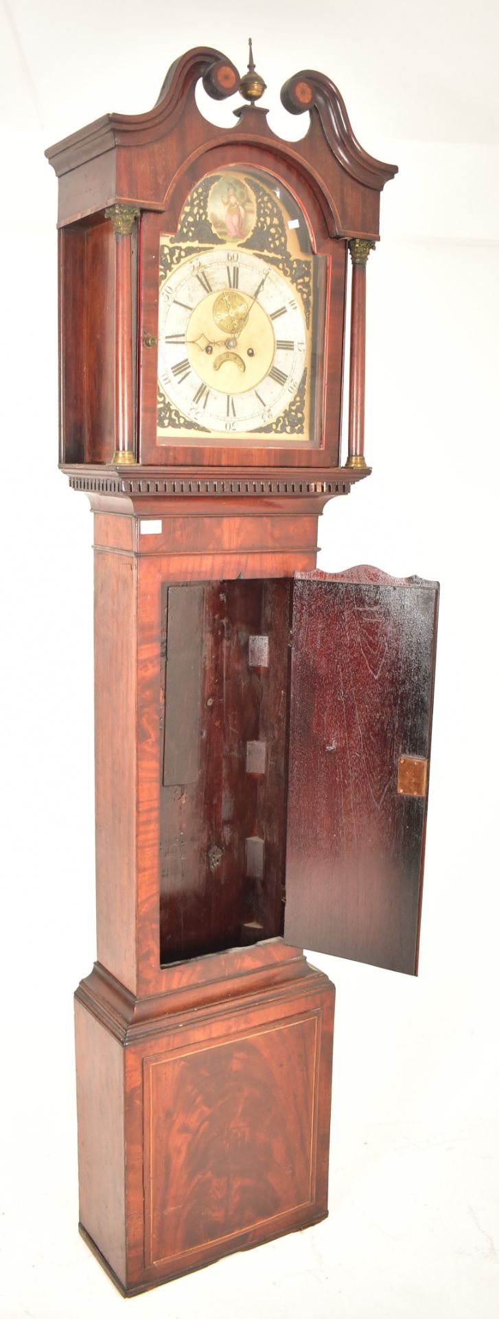 19TH CENTURY FLAME MAHOGANY EIGHT DAY LONGCASE CLOCK - Bild 4 aus 6