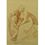 ATTR. LUDOVICO CARRACCI (1555-1619) - STUDY OF MADONNA WITH CHILD