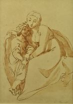 ATTR. LUDOVICO CARRACCI (1555-1619) - STUDY OF MADONNA WITH CHILD