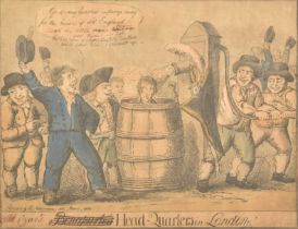 POLITICAL SATIRE - R. ACKERMANN 1803 CARICATURE ETCHING