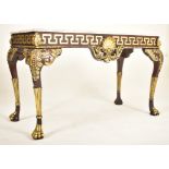 WILLIAM KENT 18TH CENTURY INSPIRED GILT WOOD & MARBLE HALL TABLE
