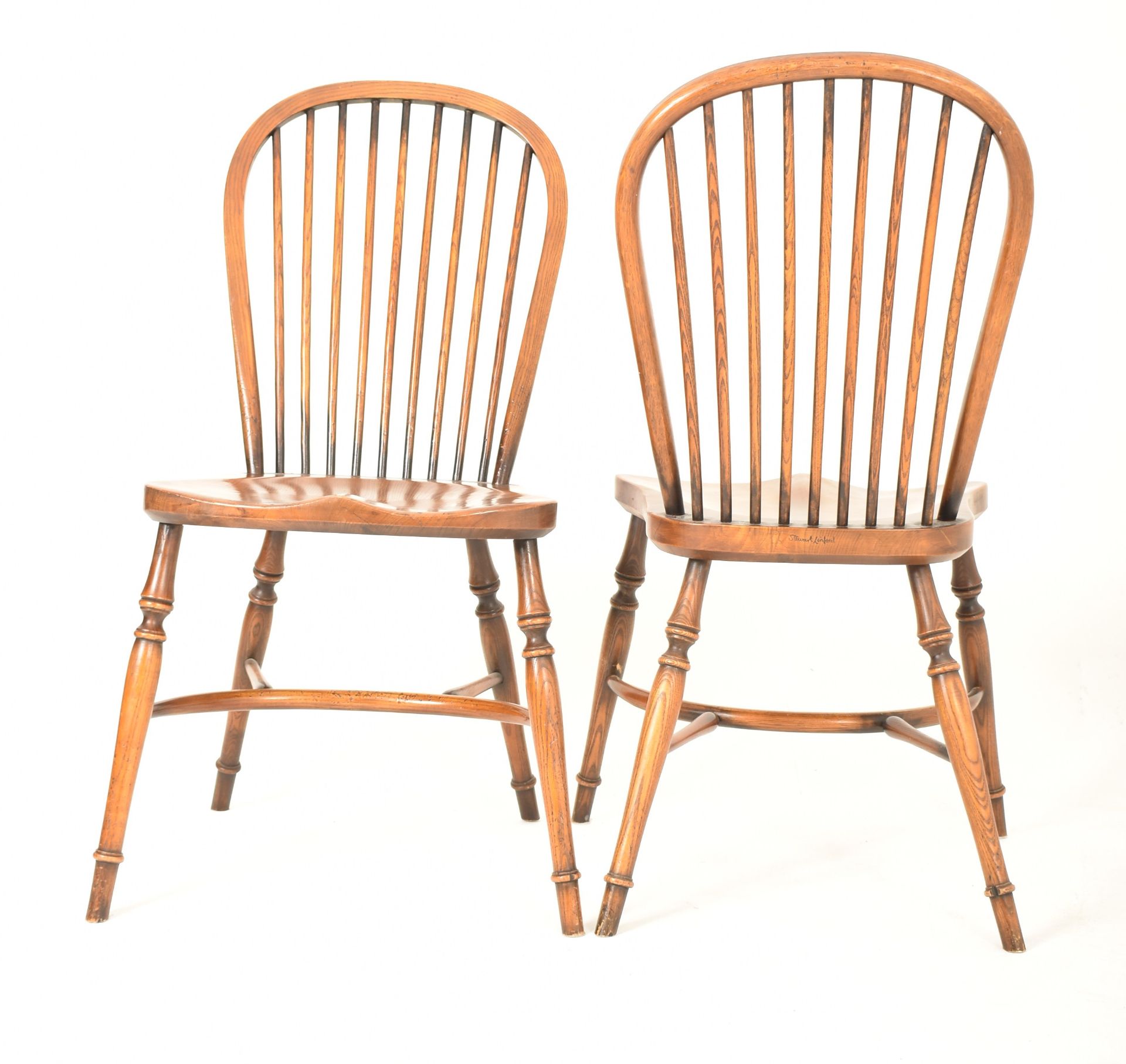 STEWART LINFORD FURNITURE - SIX WINDSOR STYLE STICK BACK CHAIRS - Image 2 of 8