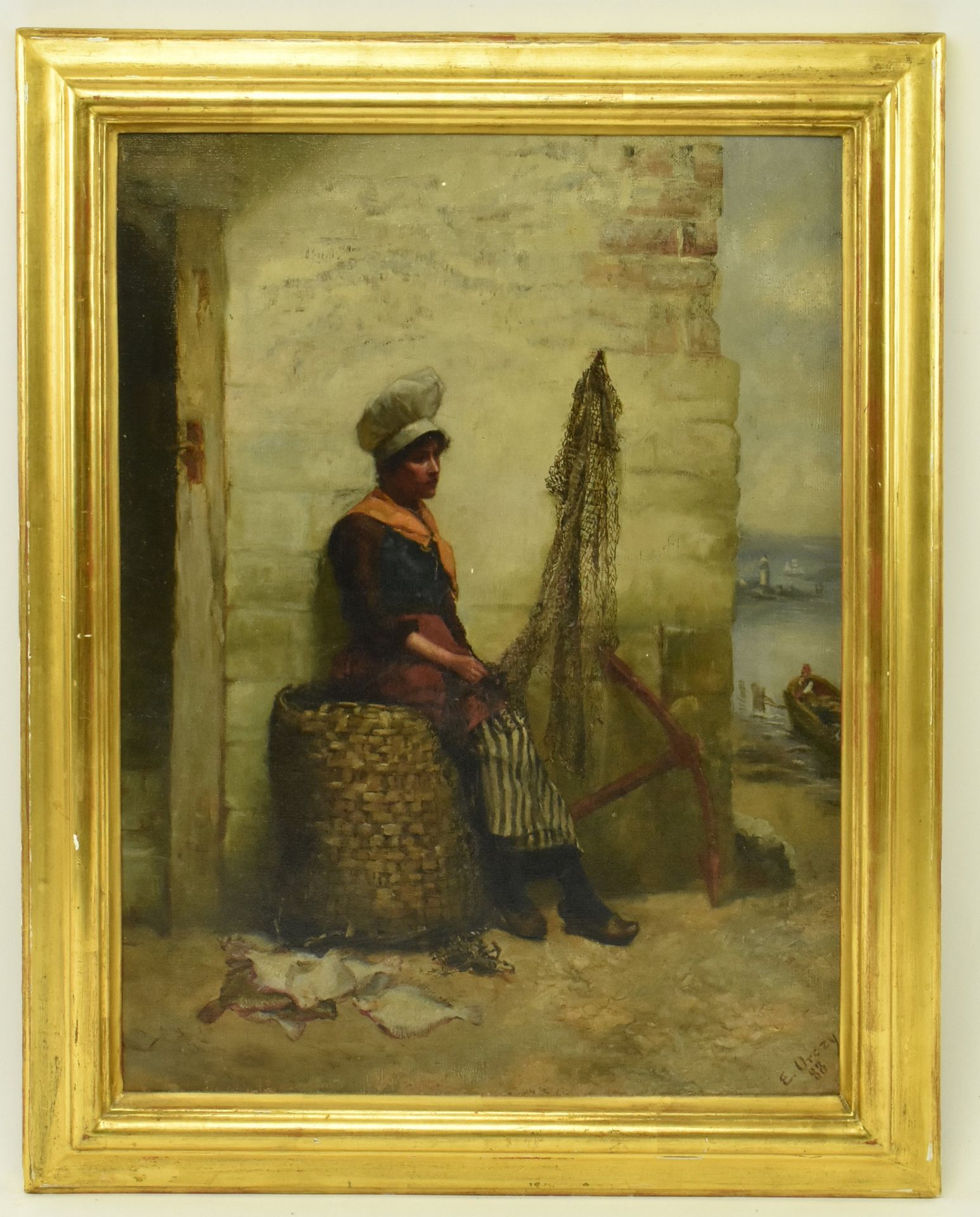BARONESS EMMA ORCZY (1865-1947) - OIL ON CANVAS GENRE PAINTING - Bild 2 aus 4