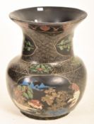 LARGE CHINESE EARLY 20TH CENTURY LACQUERED FLOOR VASE