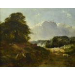 19TH CENTURY VICTORIAN OIL ON CANVAS COUNTRY LANDSCAPE
