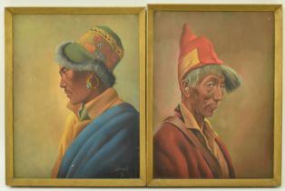 GORAY DOUGLAS - PAIR OF OIL ON CANVAS PORTRAIT PAINTINGS