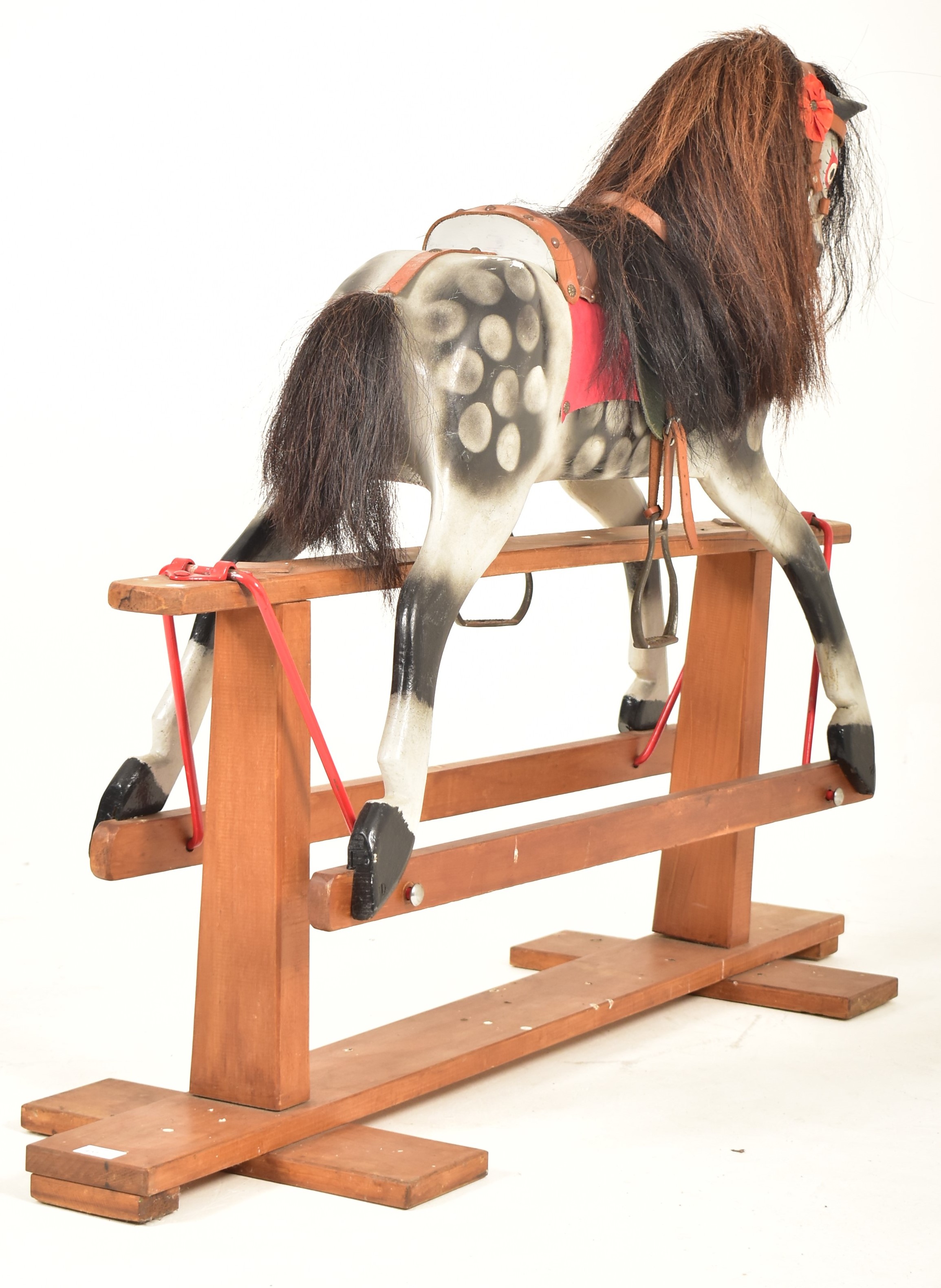 1920S HAND PAINTED WOODEN ROCKING HORSE LINE BROS MANNER - Image 6 of 6