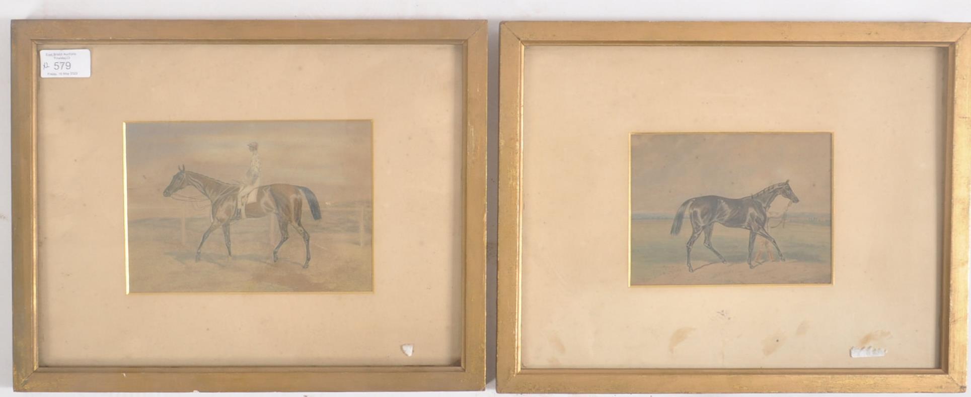 PAIR OF EARLY 20TH CENTURY HORSE RACING PAINTINGS