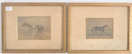 PAIR OF EARLY 20TH CENTURY HORSE RACING PAINTINGS