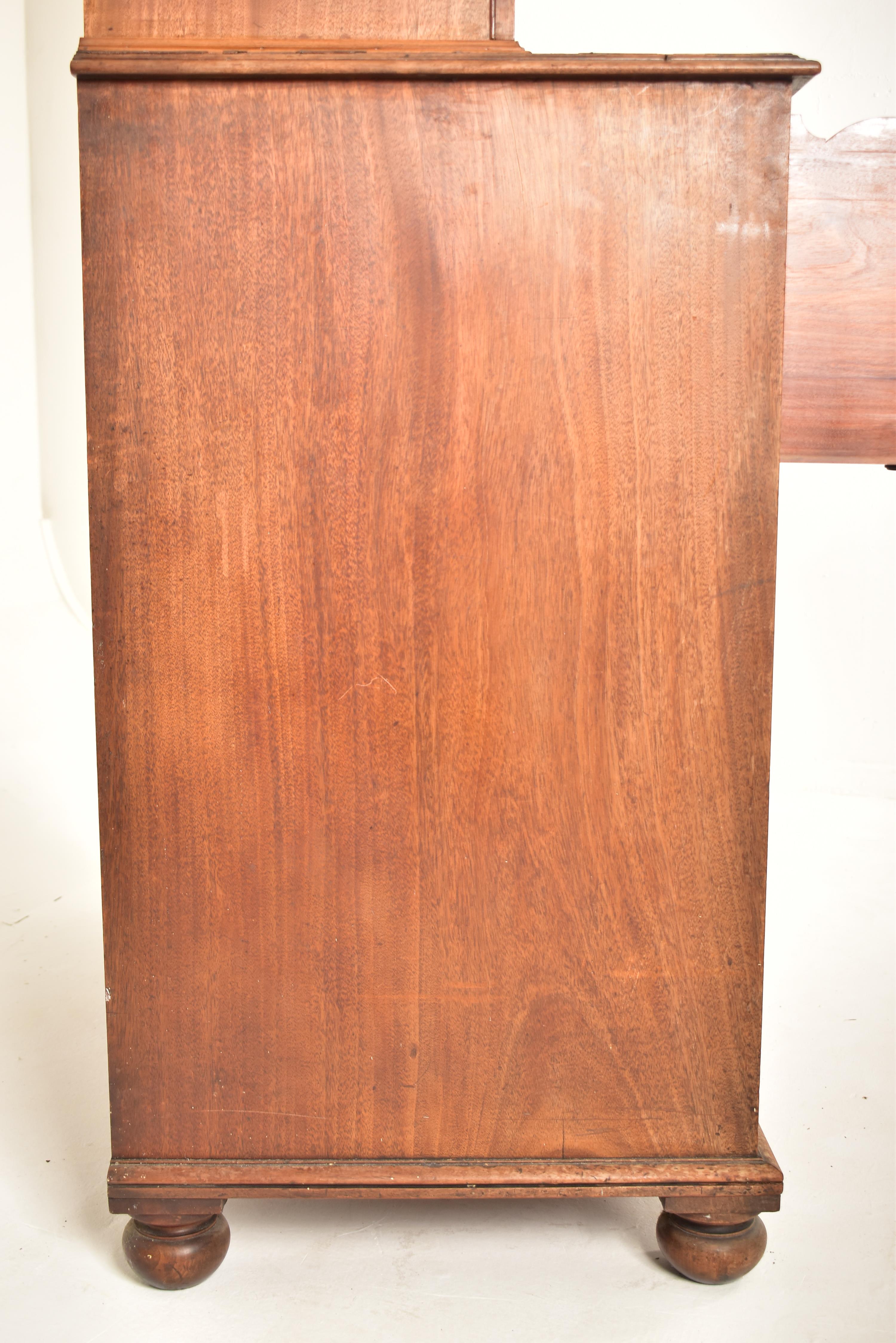 GEORGE III FLAME MAHOGANY SECRETAIRE BOOKCASE - Image 6 of 9