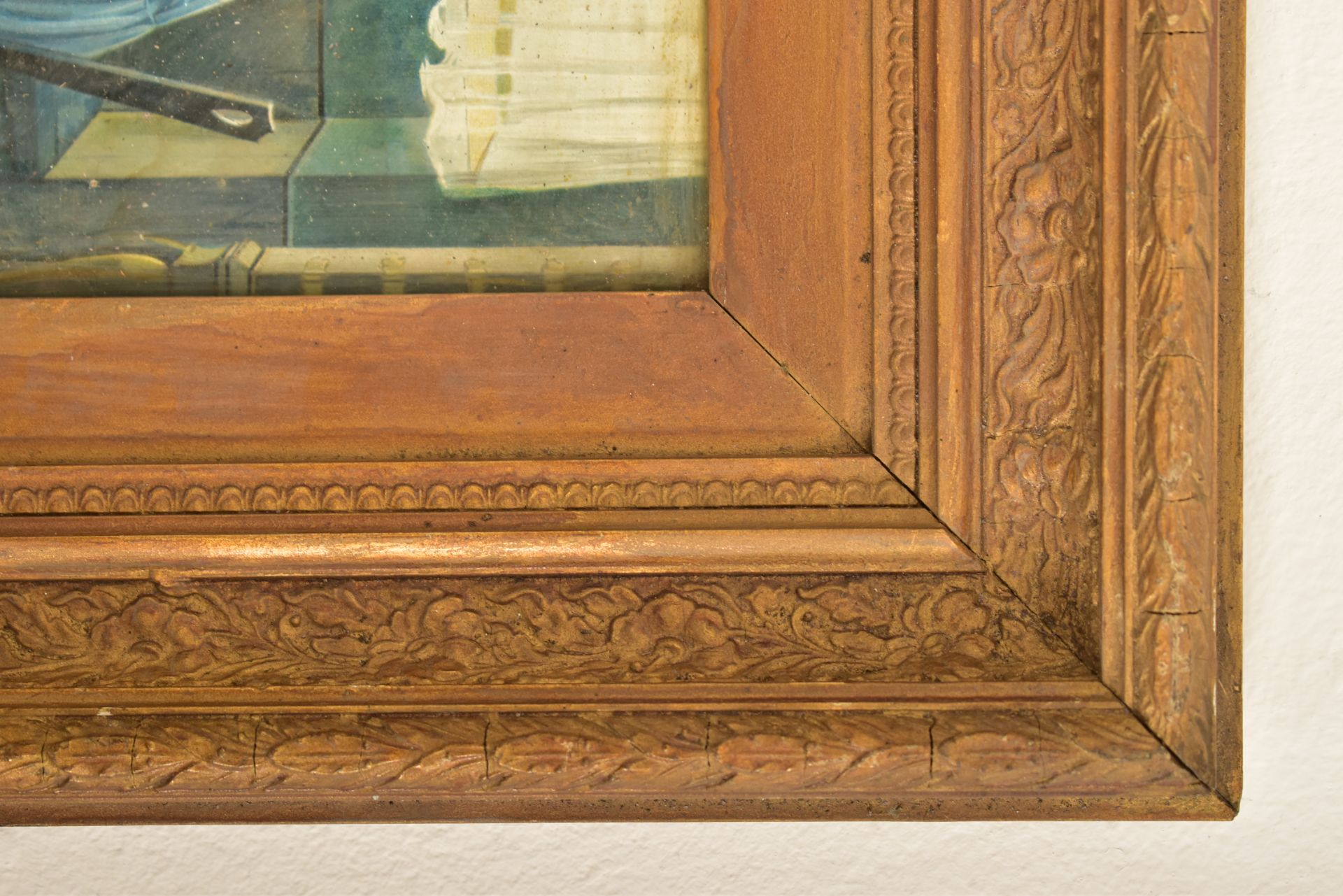 PAIR OF 19TH CENTURY VICTORIAN GILT GESSO AND WOODEN FRAMES - Image 4 of 5
